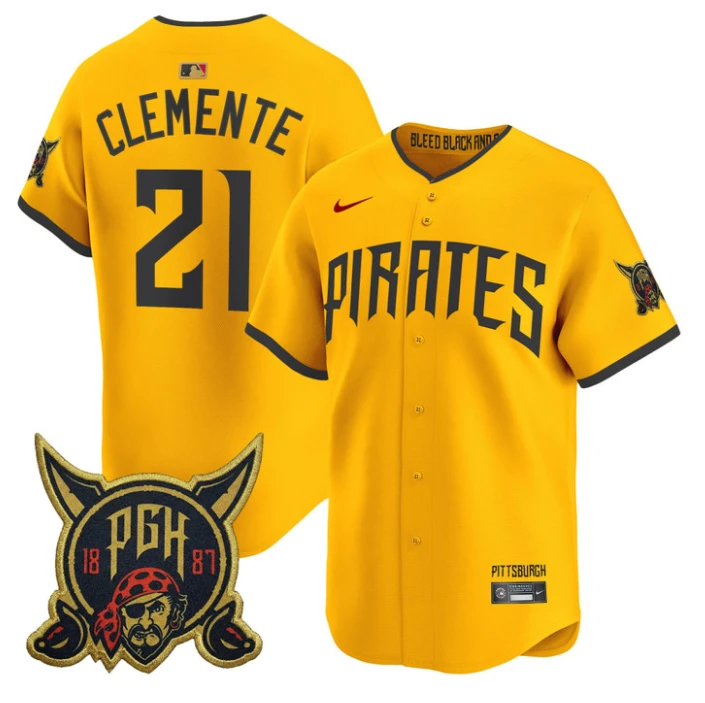 Roberto Clemente Jersey #21 Pittsburgh Pirates 2026 City Connect Stitched by My Store