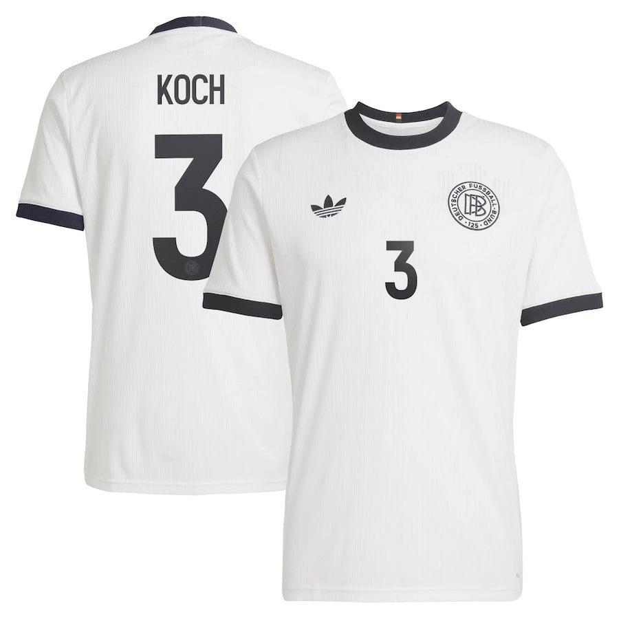 Robin Koch 3 Germany National Team 125th Anniversary Men Jersey – White by Soccer Jersey