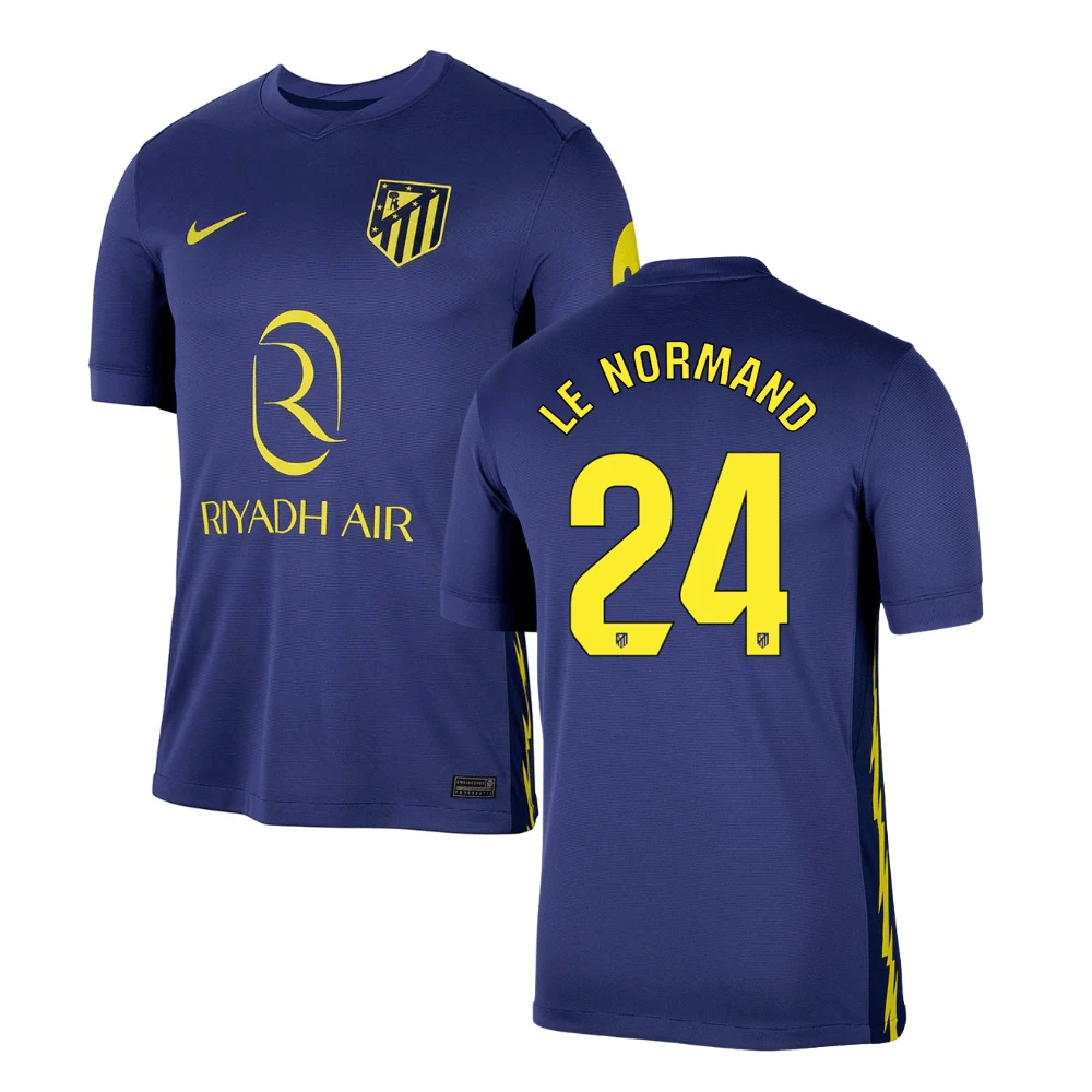 Robin Le Normand 24 Atlético de Madrid 2025-26 Away Match Jersey – Navy by Soccer Jersey