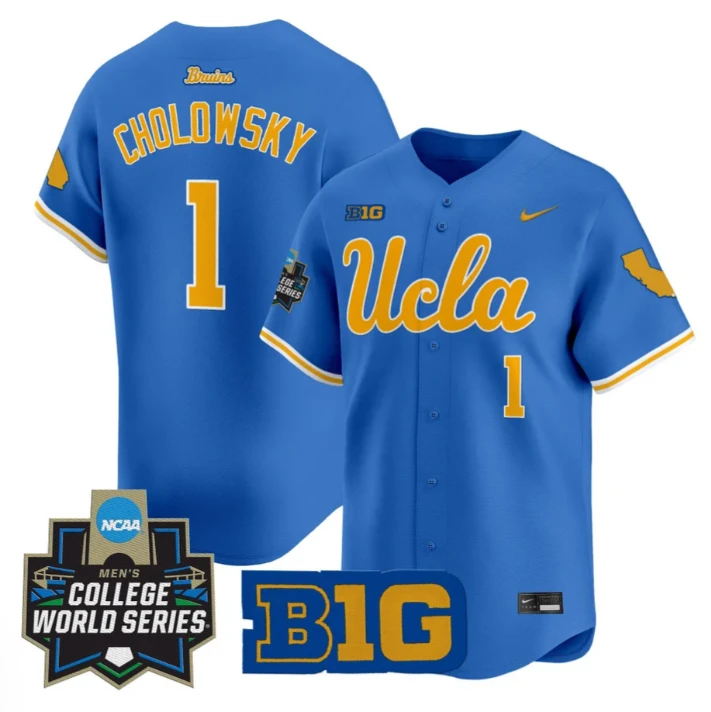 Roch Cholowsky Jersey #1 UCLA Bruins 2025 World Series Stitched Blue by My Store