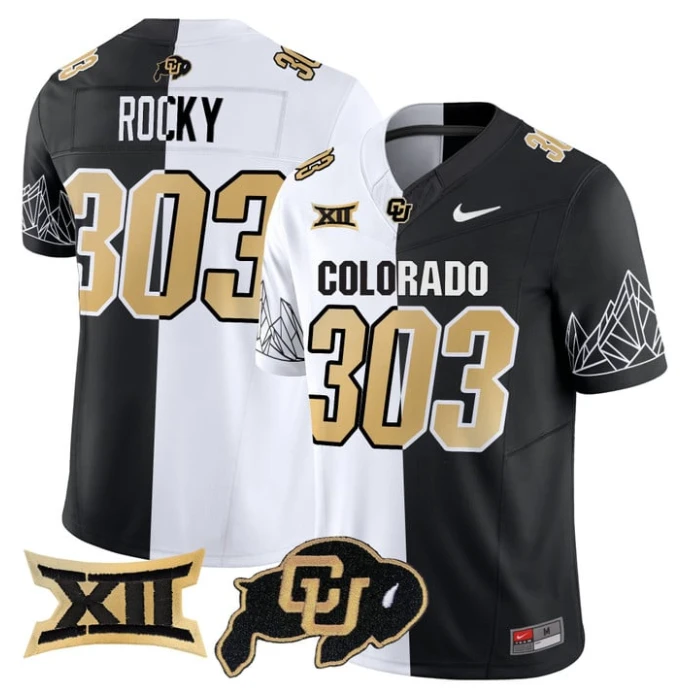 Rocky Jersey #303 Colorado Buffaloes 2025 Limited V2 Stitched Stripeout by NCAA Football Jersey