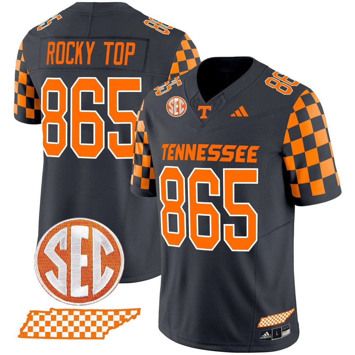Rocky Top Jersey #865 Tennessee Vols Rebrand 2026 Checkerboard by My Store NCAA Football Jerseys