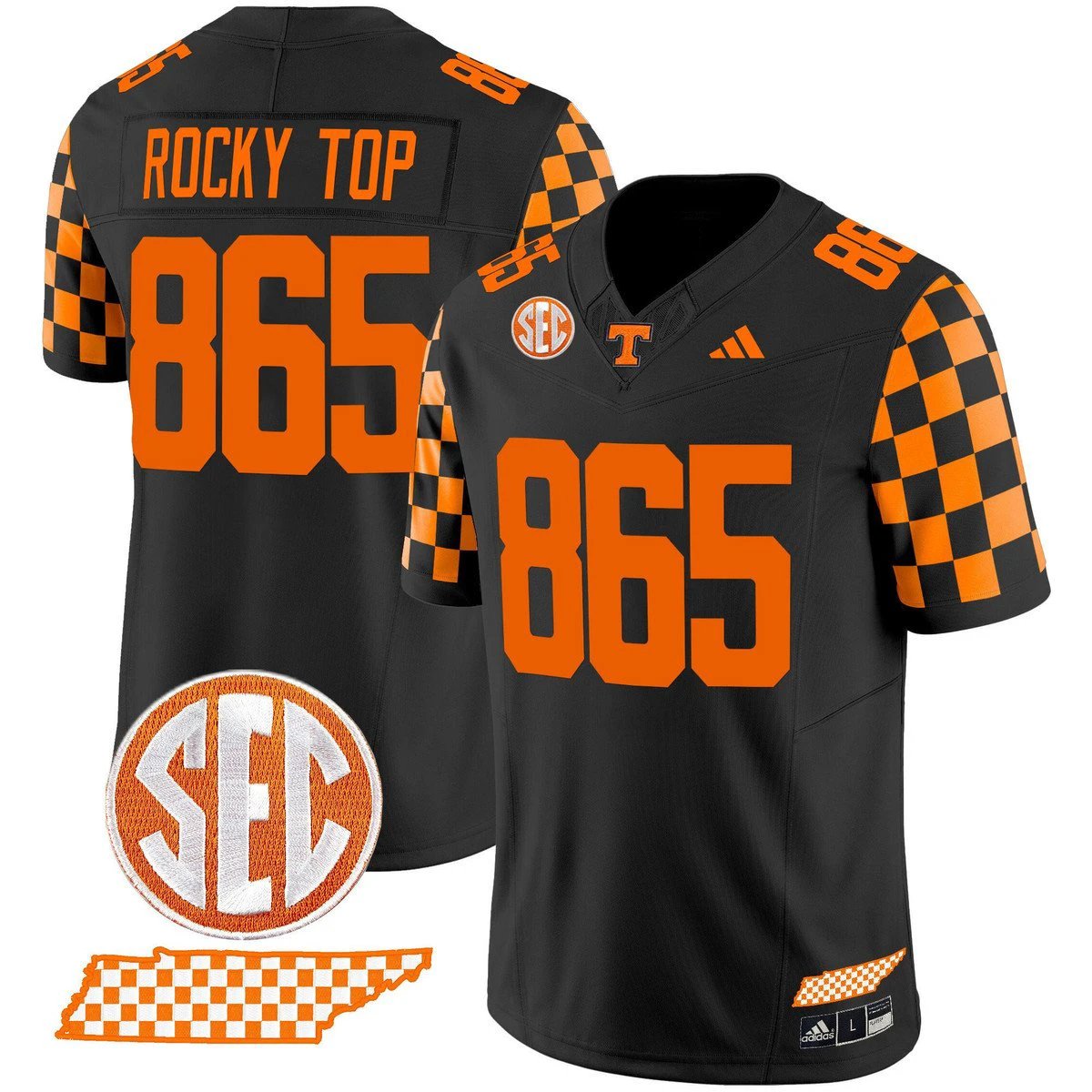 Rocky Top Jersey #865 Tennessee Vols Rebrand 2026 Checkerboard by My Store NCAA Football Jerseys
