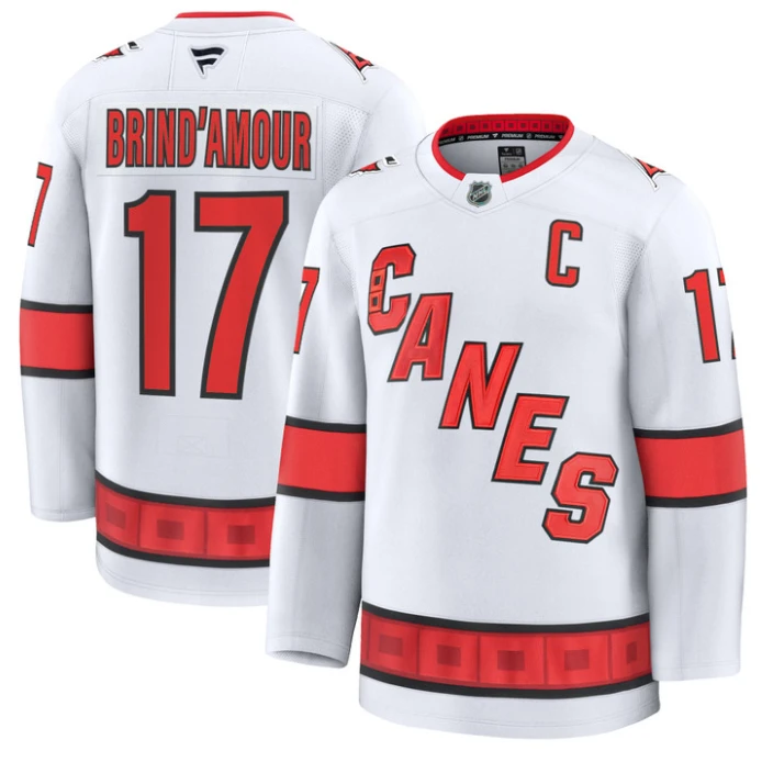 Rod Brind'Amour Jersey #17 Carolina Hurricanes Premium All Stitched White by Hockey David