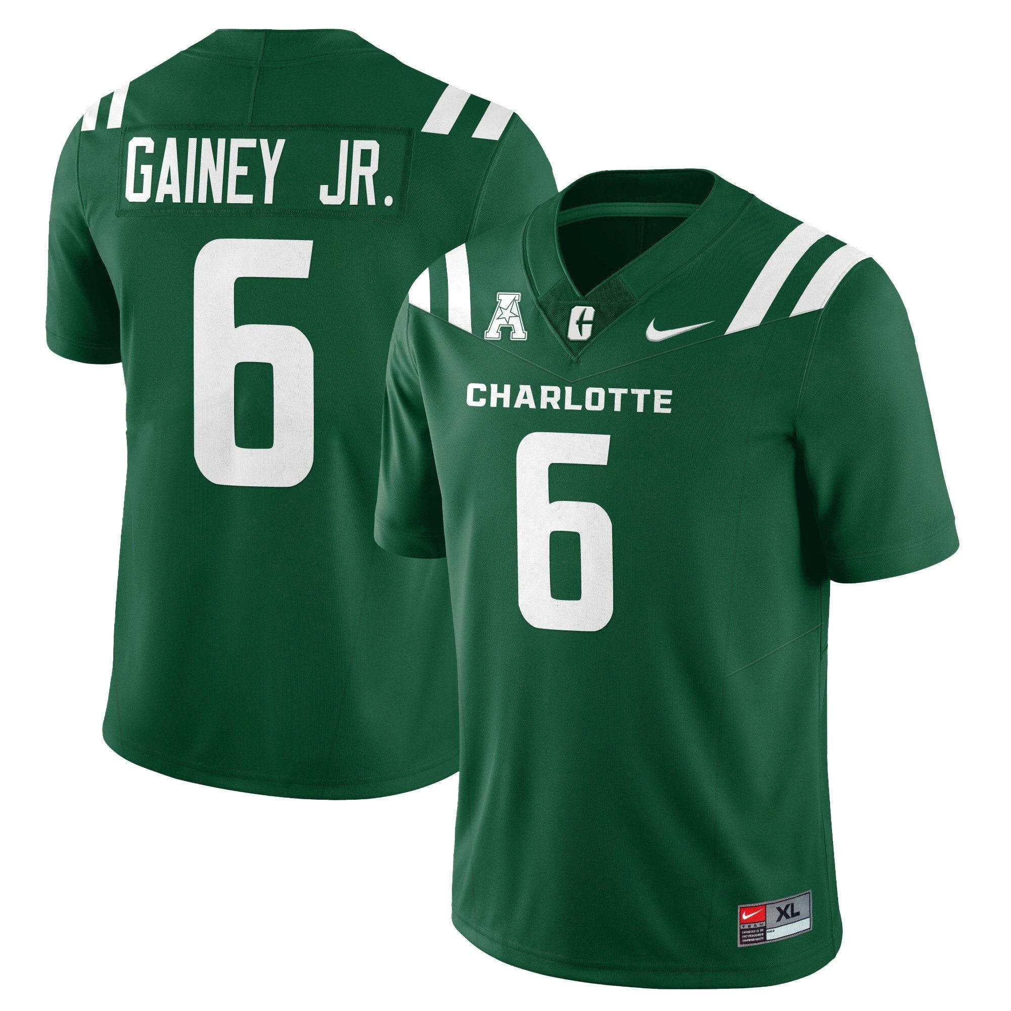 Rod Gainey Jr Jersey #6 Charlotte 49ers Football 2025 Limited Stitched Green by My Store