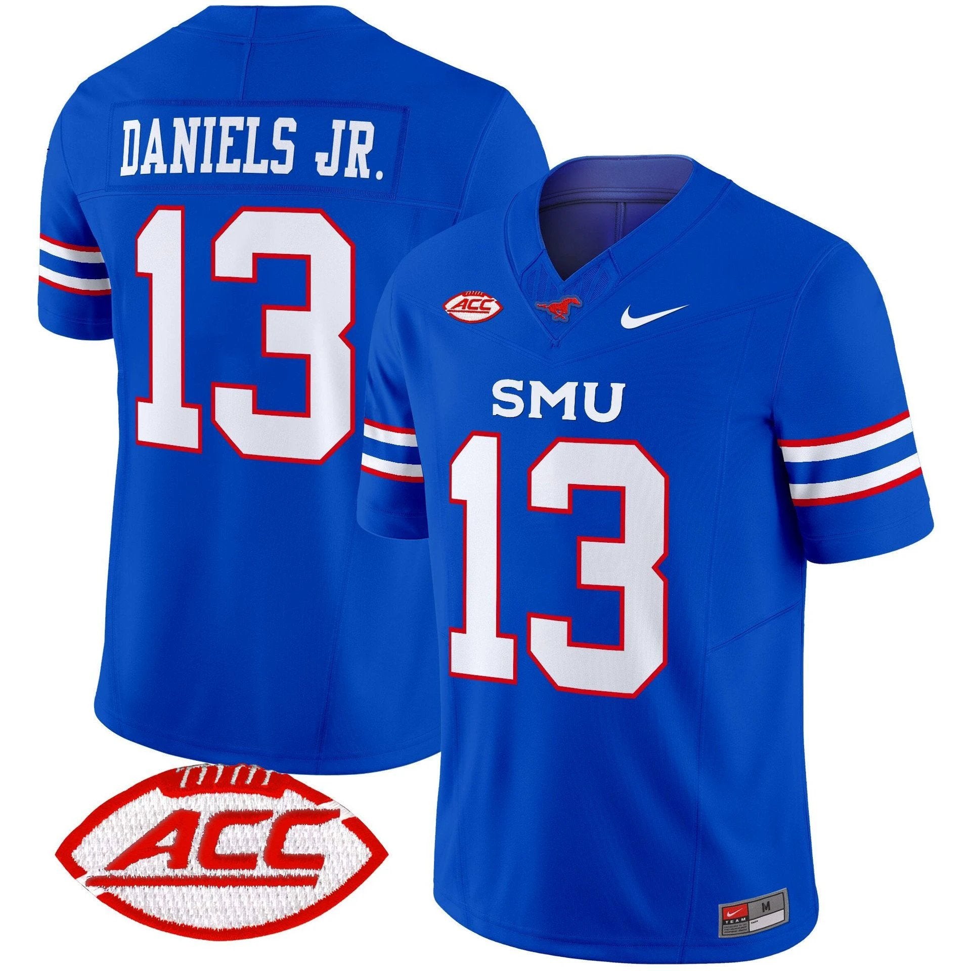 Roderick Daniels Jr Jersey #13 SMU Mustangs 2025 Vapor Limited Stitched by My Store NCAA Football Jerseys