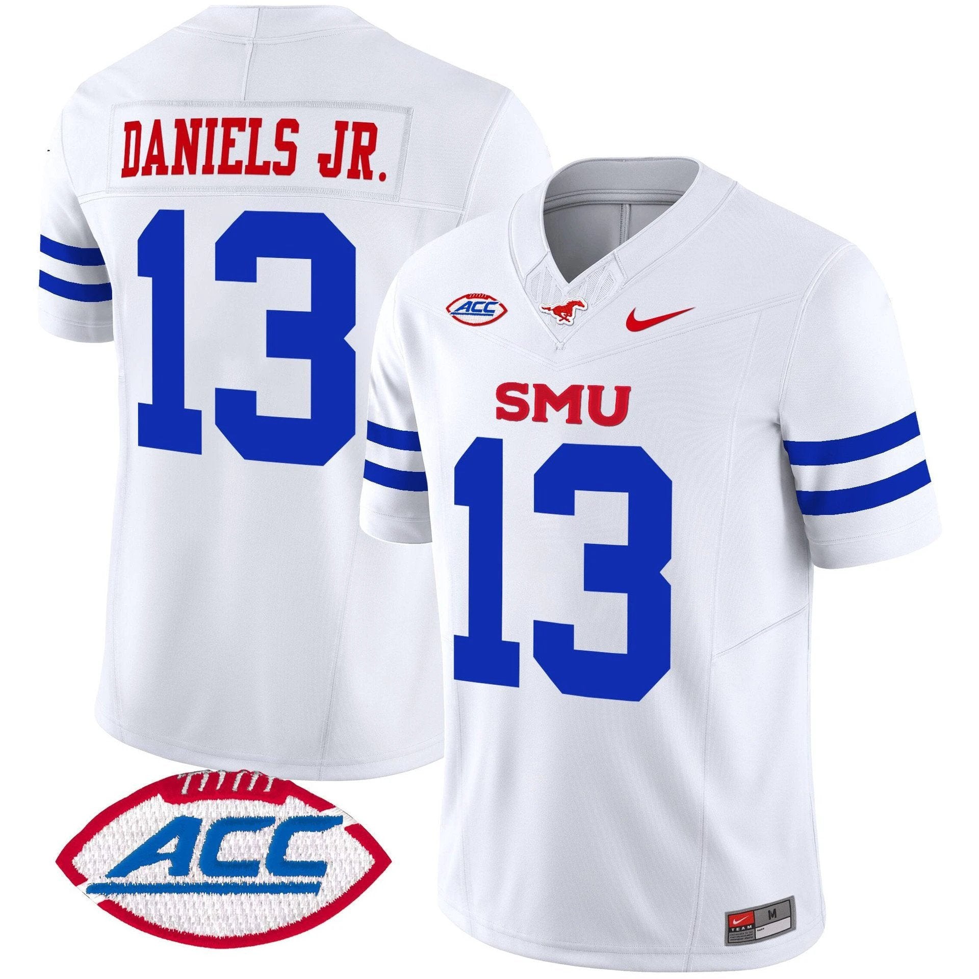Roderick Daniels Jr Jersey #13 SMU Mustangs 2025 Vapor Limited Stitched by My Store NCAA Football Jerseys
