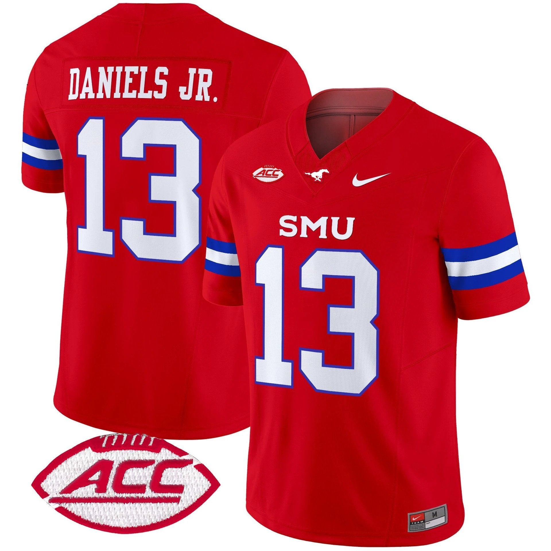 Roderick Daniels Jr Jersey #13 SMU Mustangs 2025 Vapor Limited Stitched by My Store NCAA Football Jerseys