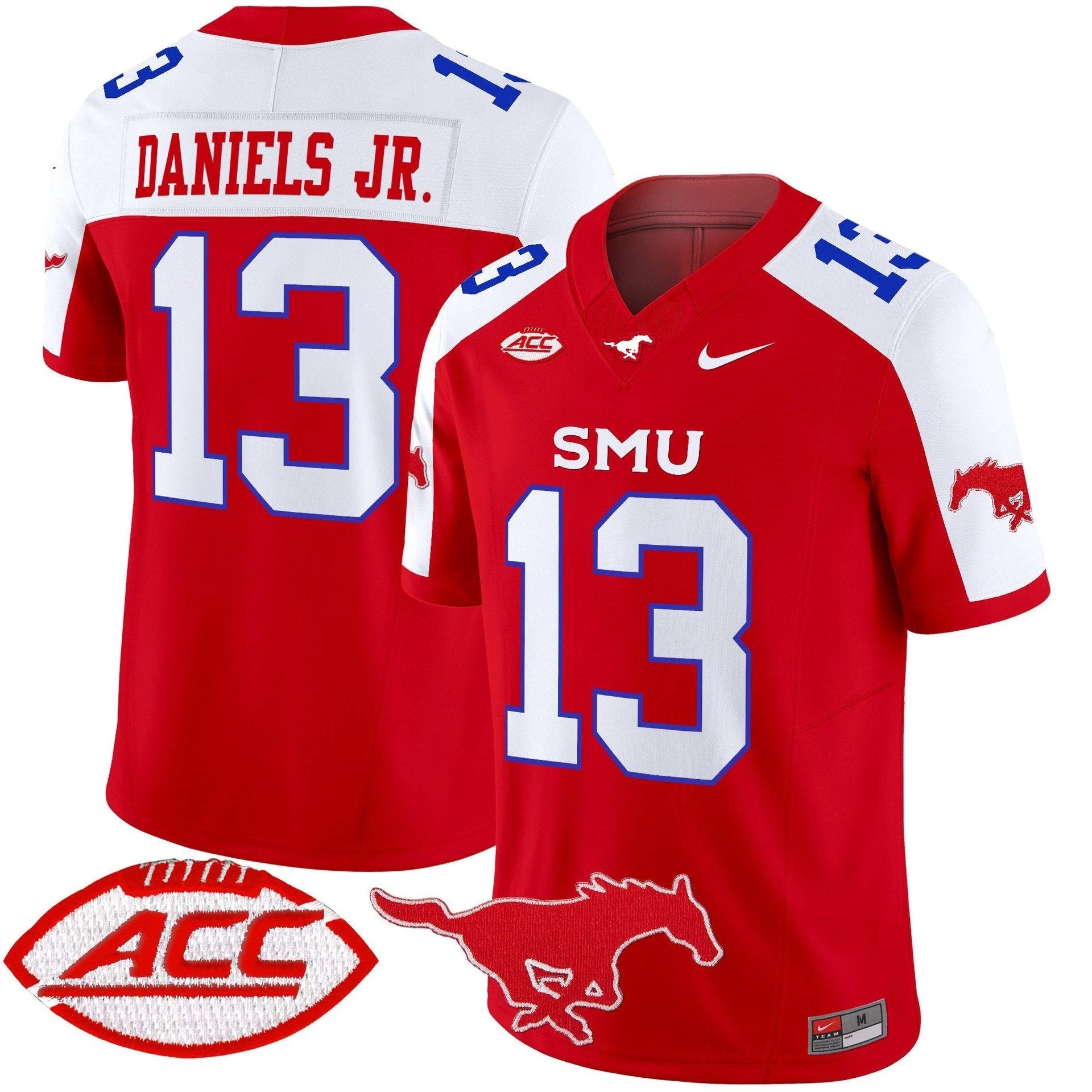 Roderick Daniels Jr Jersey #13 SMU Mustangs 2025 Vapor Limited Stitched by My Store NCAA Football Jerseys