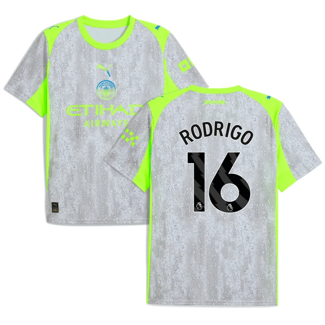 Rodrigo 16 Manchester City 2025-26 Third Men Jersey – Gray by Soccer Jersey