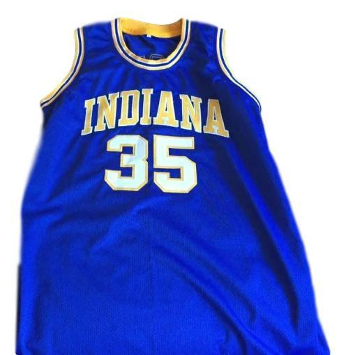 Roger Brown Jersey #35 Indiana Aba Retro Basketball Blue by My store basketball