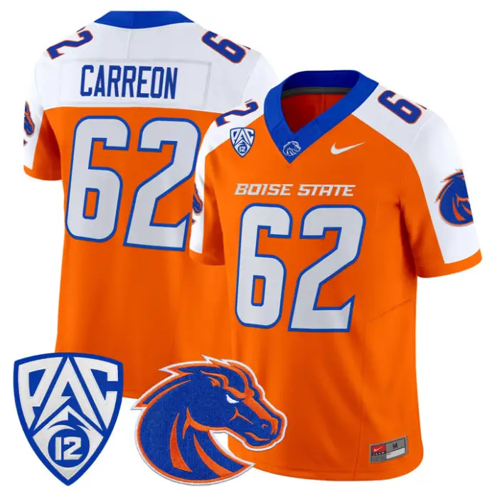 Roger Carreon Jersey #62 Boise State Broncos 2026 Vapor Stitched by My Store NCAA Football Jerseys