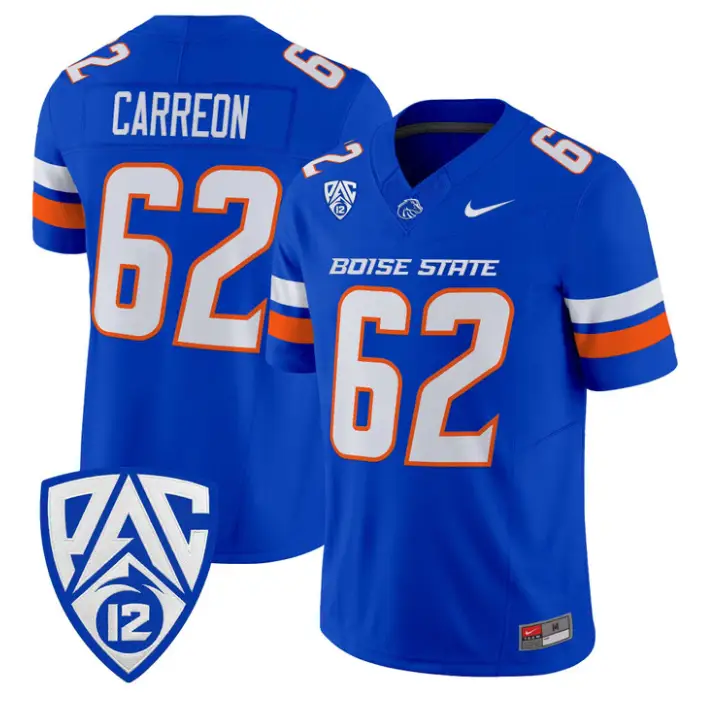 Roger Carreon Jersey #62 Boise State Broncos 2026 Vapor Stitched by My Store NCAA Football Jerseys