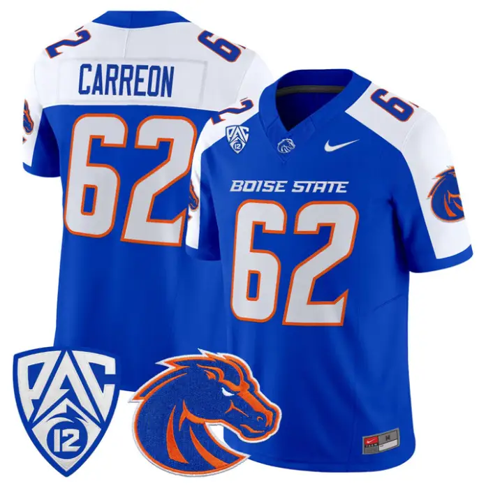Roger Carreon Jersey #62 Boise State Broncos 2026 Vapor Stitched by My Store NCAA Football Jerseys