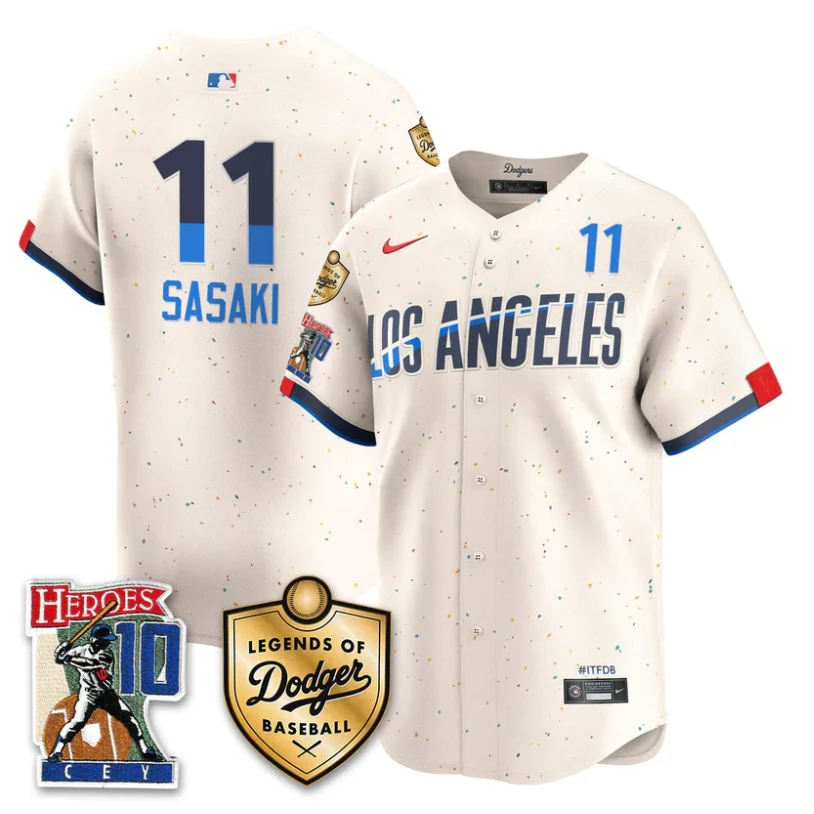 Roki Sasaki Jersey #11 Dodgers Ron Cey Legends Of Dodgers Baseball City Connect by My Store
