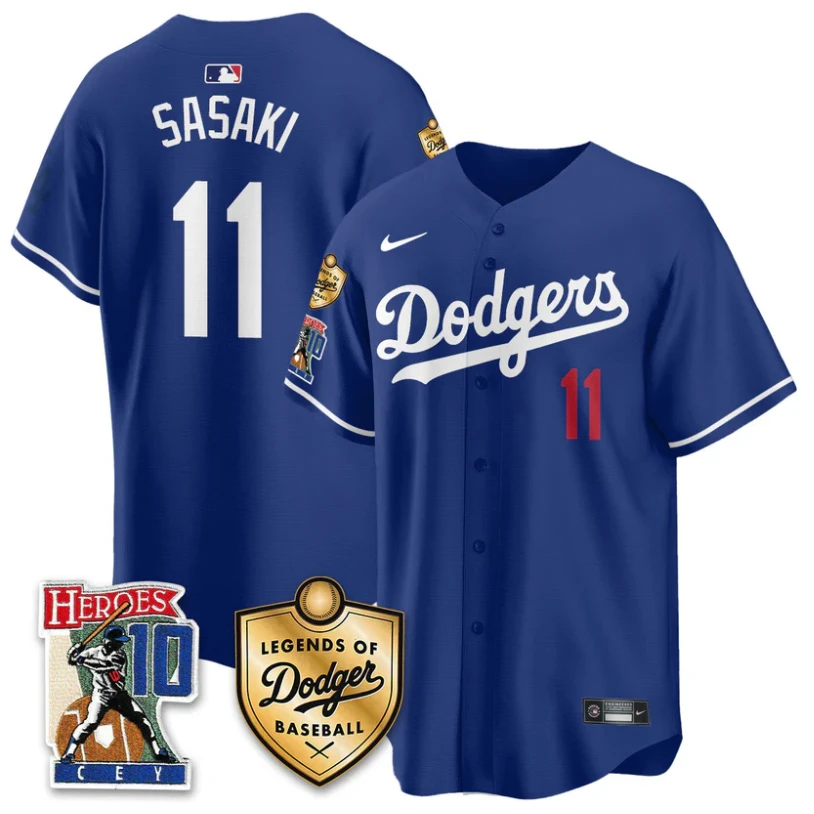 Roki Sasaki Jersey #11 Dodgers Ron Cey Legends Of Dodgers Baseball Royal by My Store