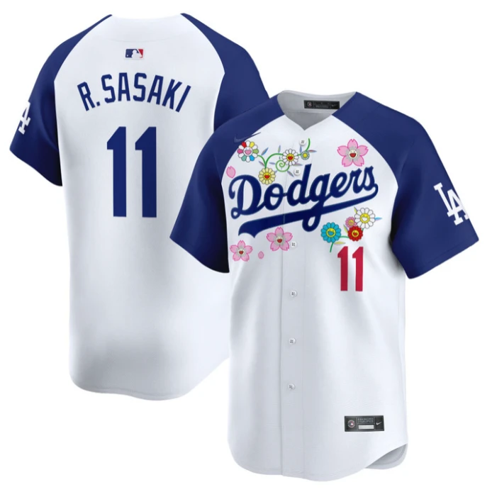 Roki Sasaki Jersey #11 Dodgers x Takashi Murakami 2025 Vapor Limited Stitched Alternate by My Store