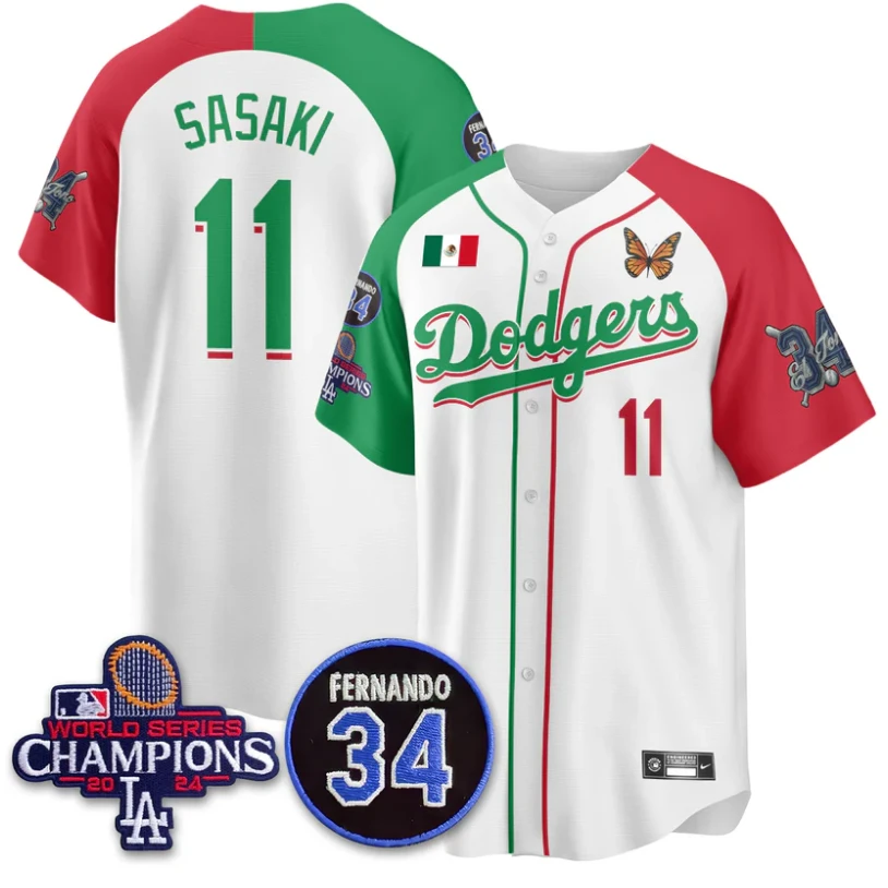 Roki Sasaki Jersey #11 Los Angeles Dodgers Mexican For 34 Stitched Alternate by My Store