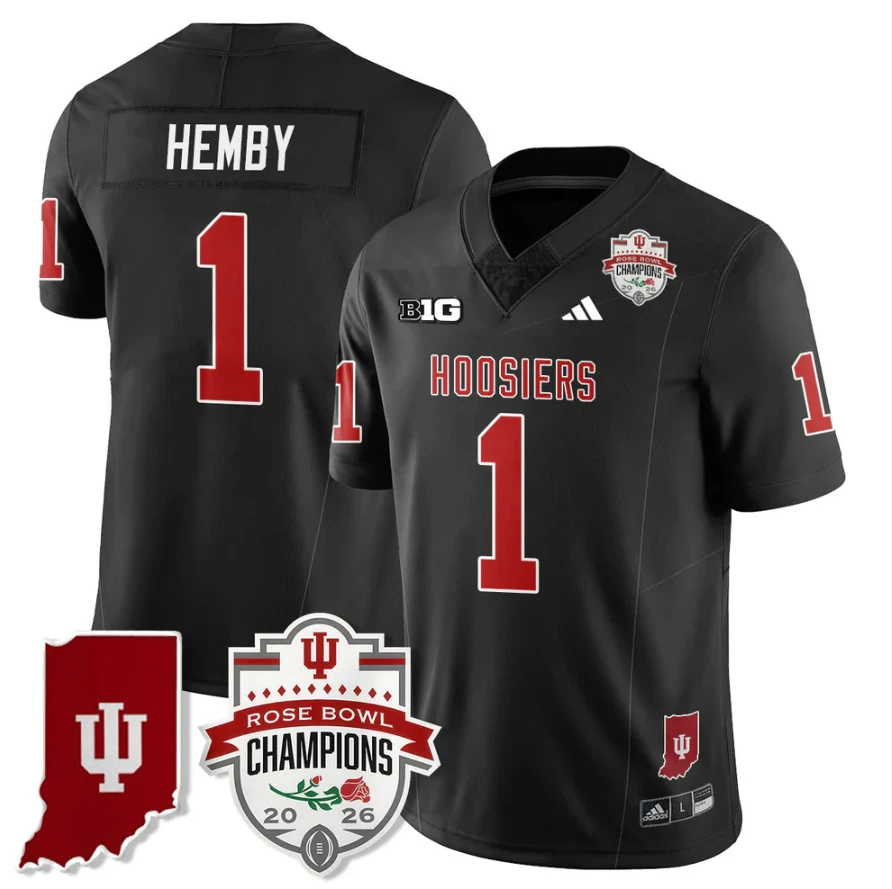 Roman Hemby Jersey #1 Indiana Hoosiers Rose Bowl Champions Stitched by My Store NCAA Football Jerseys