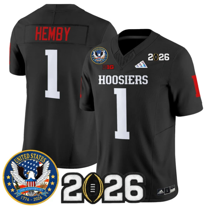 Roman Hemby Jersey #1 Indiana Hoosiers United States 250th 2026 Stitched by My Store NCAA Football Jerseys