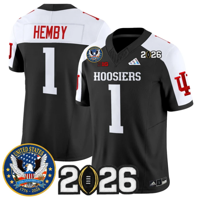 Roman Hemby Jersey #1 Indiana Hoosiers United States 250th 2026 Stitched by My Store NCAA Football Jerseys