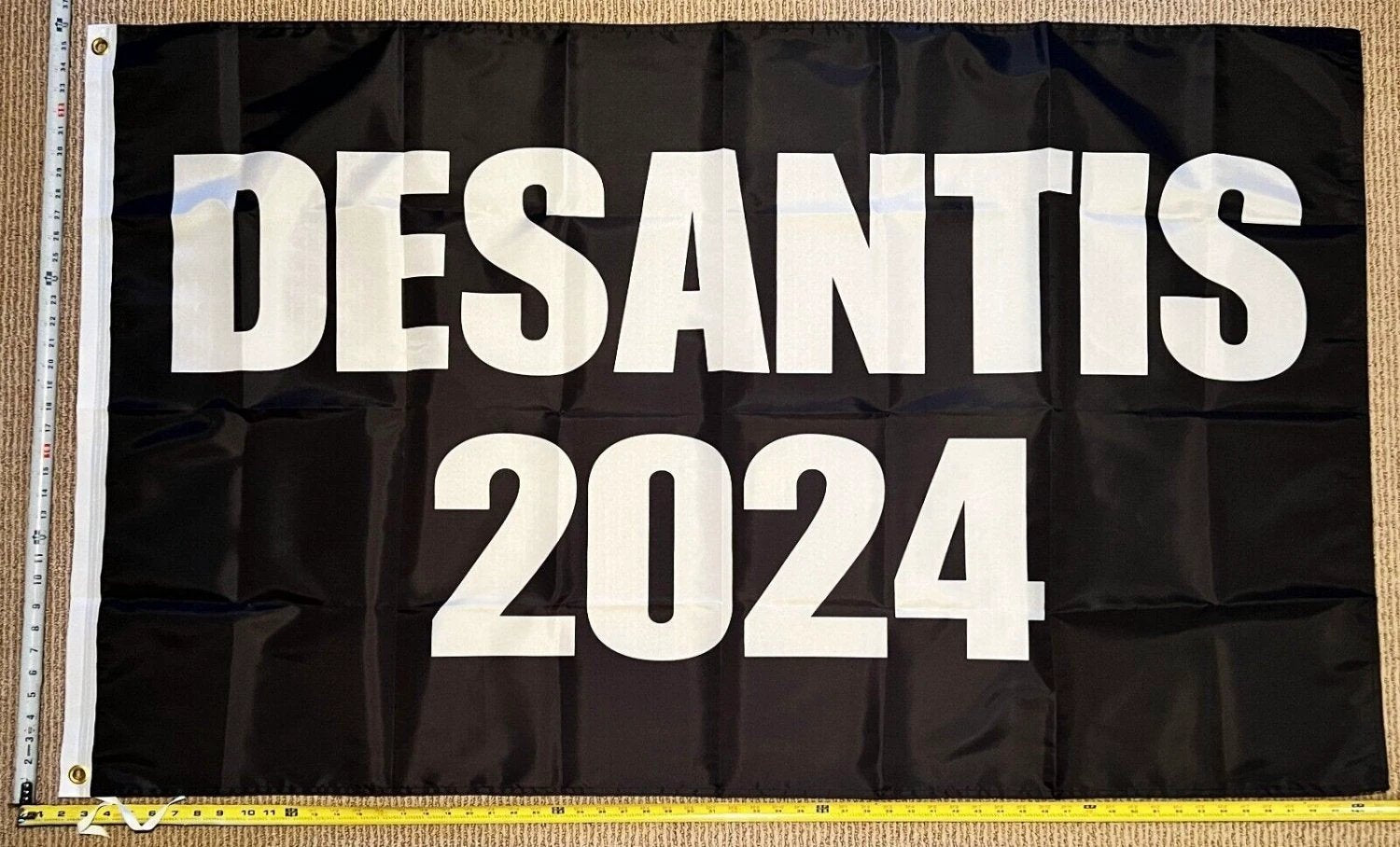 Ron Desantis Flag Desantis 2024 Black America Florida Sign USA 3x5' by flagsjustdoit