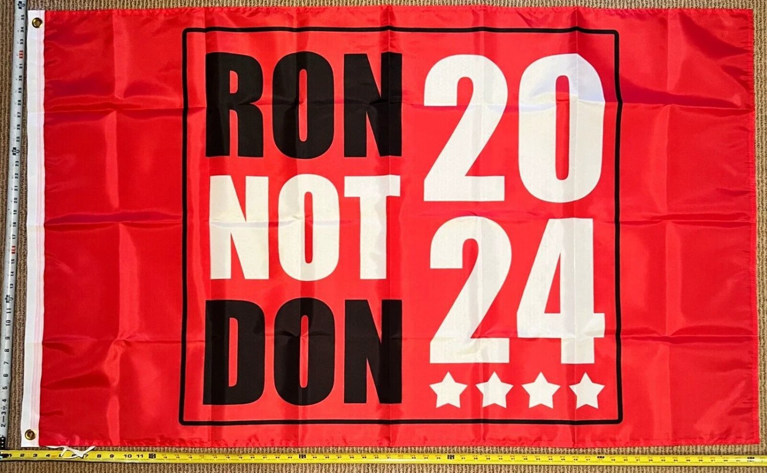 Ron Desantis Flag Ron Not Don Red 2024 America Florida Sign USA 3x5' by flagsjustdoit