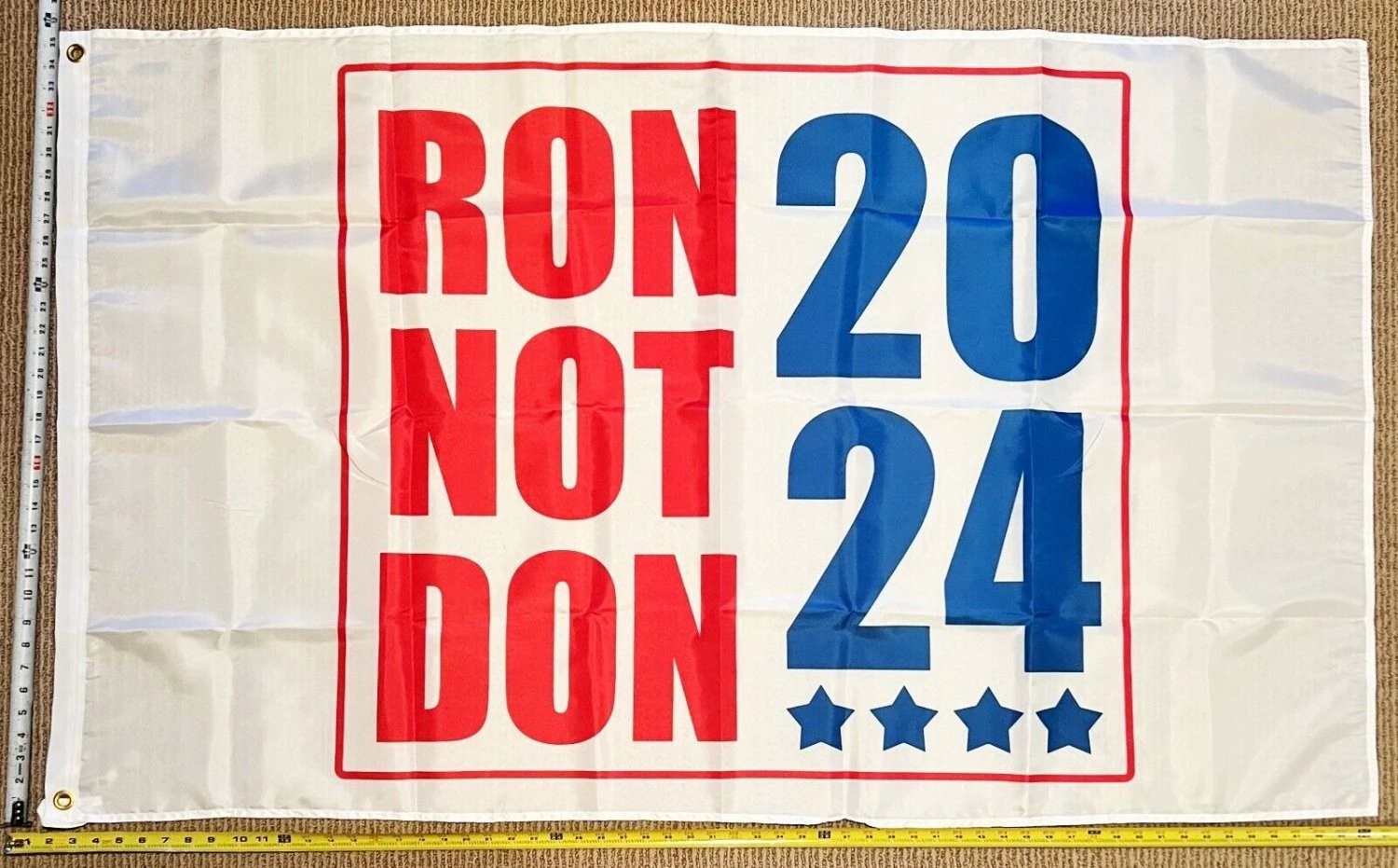 Ron Desantis Flag Ron Not Don White 2024 America Florida Sign USA 3x5' by flagsjustdoit