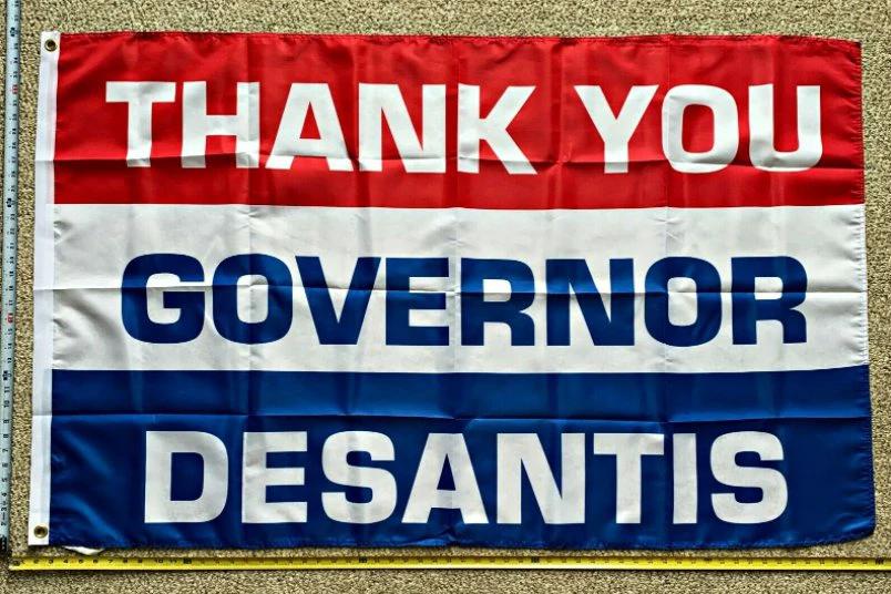 Ron Desantis Flag Thank You Gov Desantis 2024 Block Sign USA 3x5Ft by flagsjustdoit