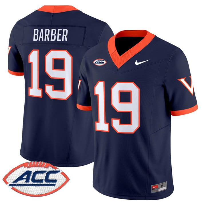 Rondé Barber Jersey #19 Virginia Cavaliers 2025 Vapor Limited Stitched by My Store NCAA Football Jerseys
