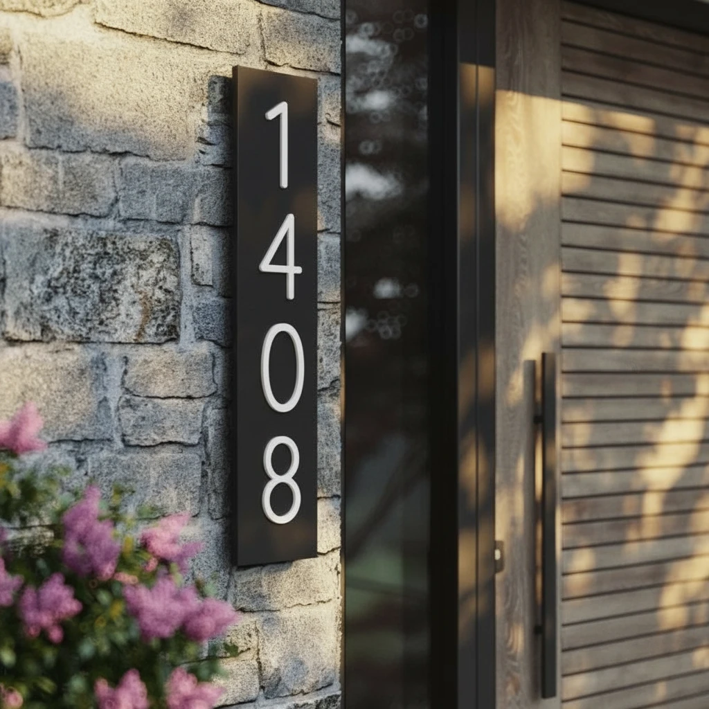 Personalized House Number Plaque Custom Address Plaque by Neonchics
