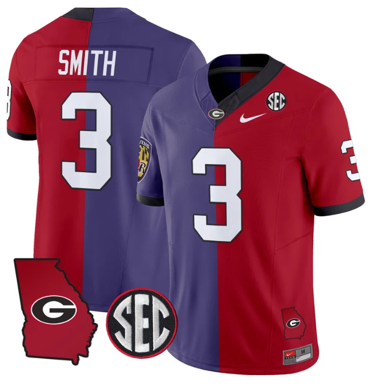 Roquan Smith Jersey #3 Georgia Bulldogs Split Vapor Limited Football Stiched by My Store