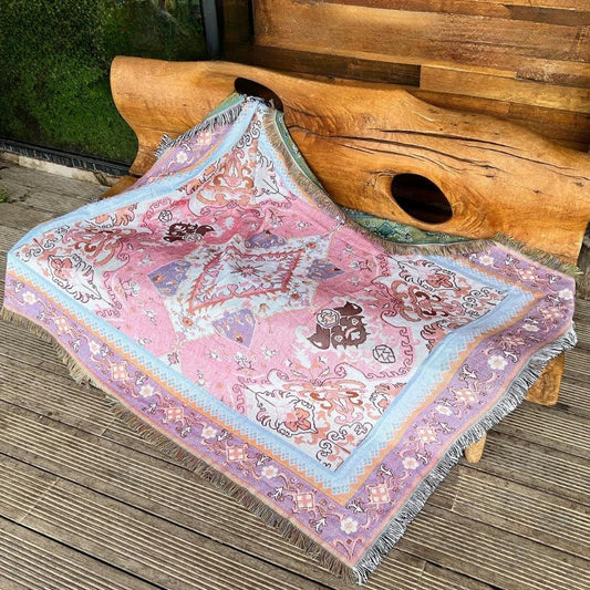 Bohemian Aztec Tapestry Throw Sofa Blanket by Casa & Beyond