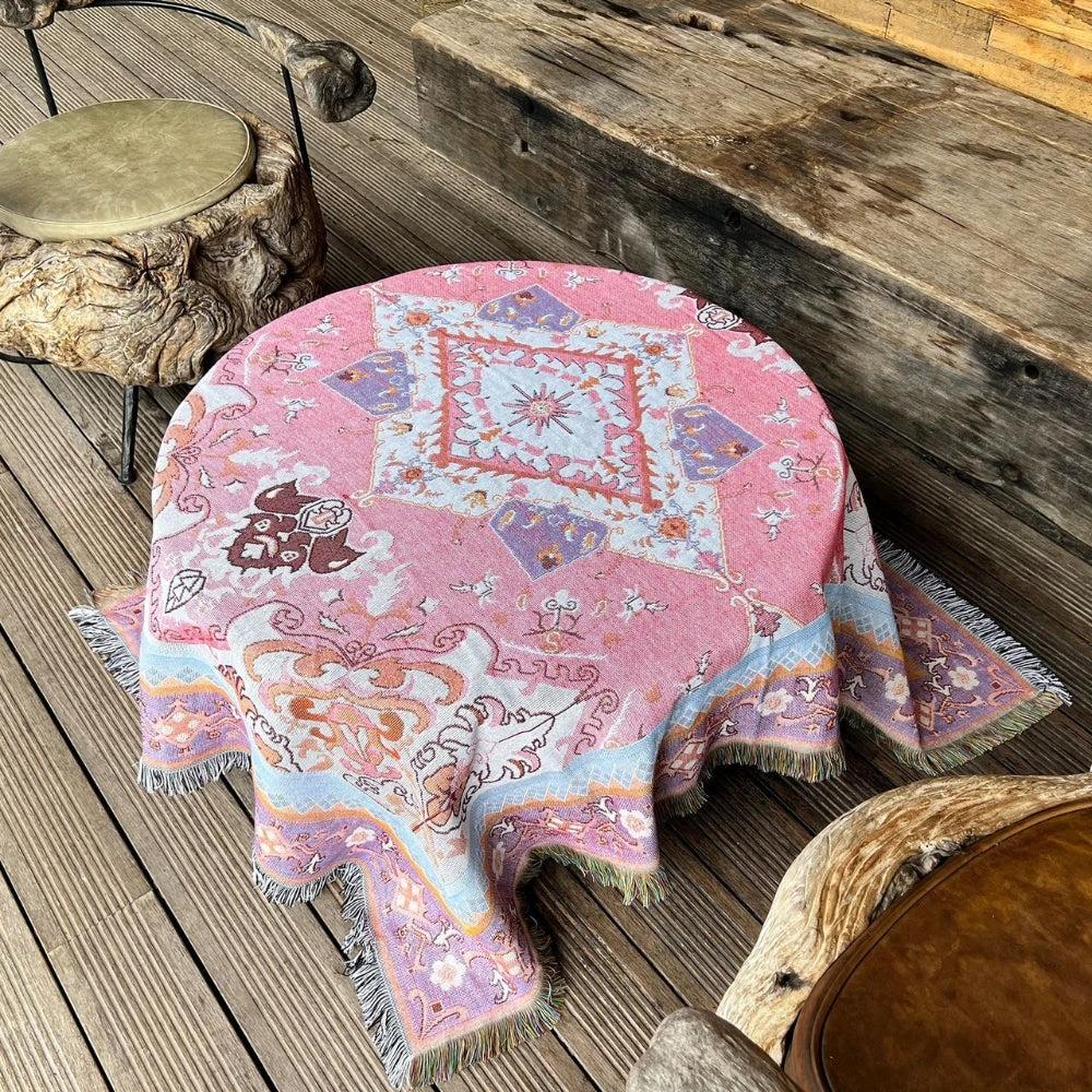 Bohemian Aztec Tapestry Throw Sofa Blanket by Casa & Beyond