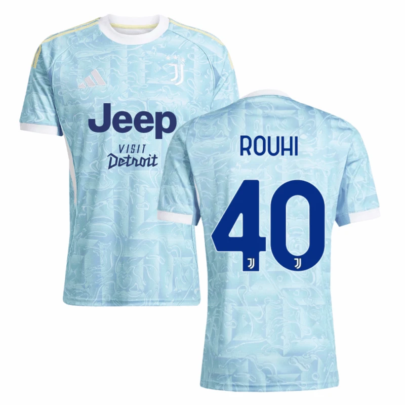 Rouhi 40 Juventus 2025-26 Away Match Jersey – Light Blue by Soccer Jersey