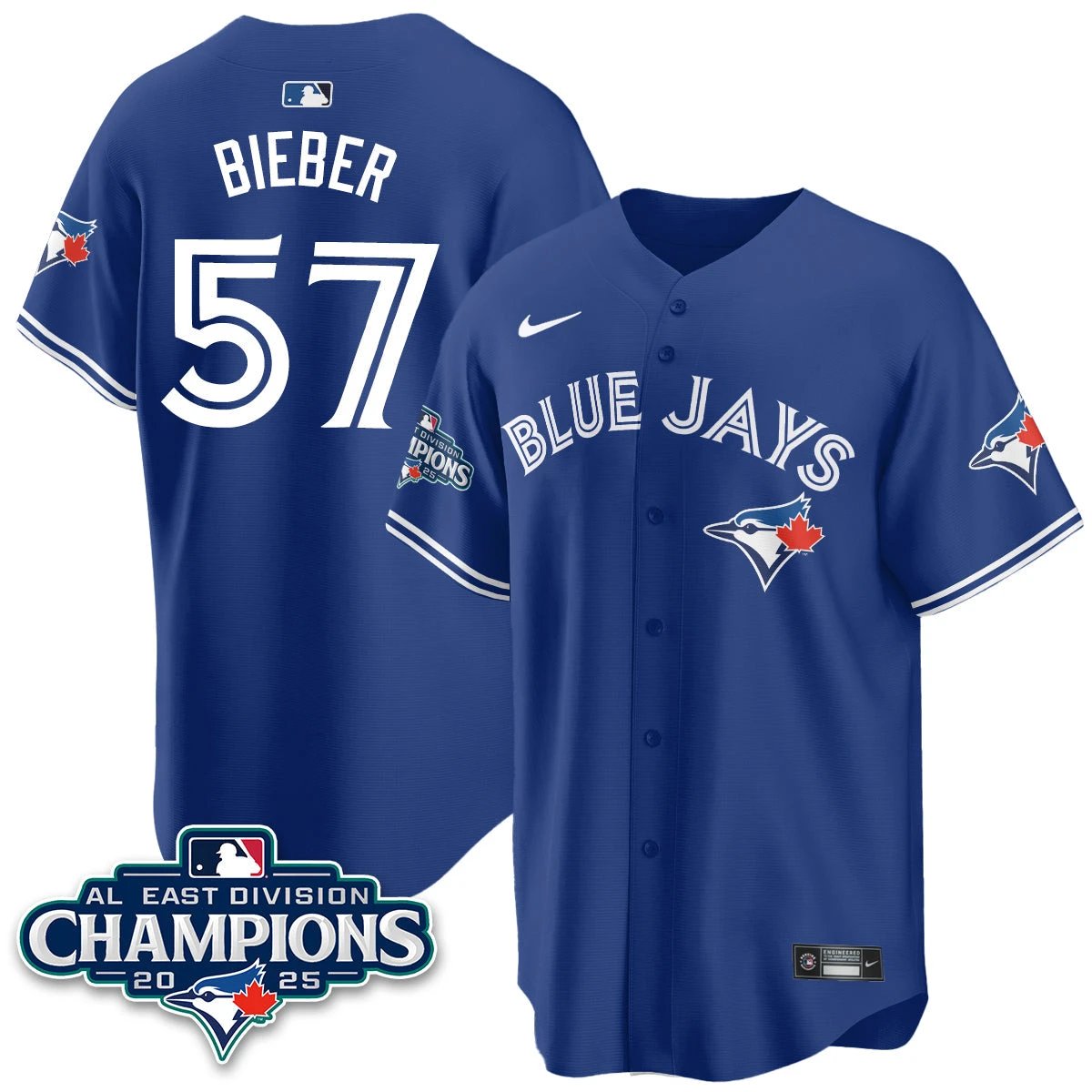 Toronto Blue Jays AL East Division Champions Jersey - All Stitched by Toronto Blue Jays