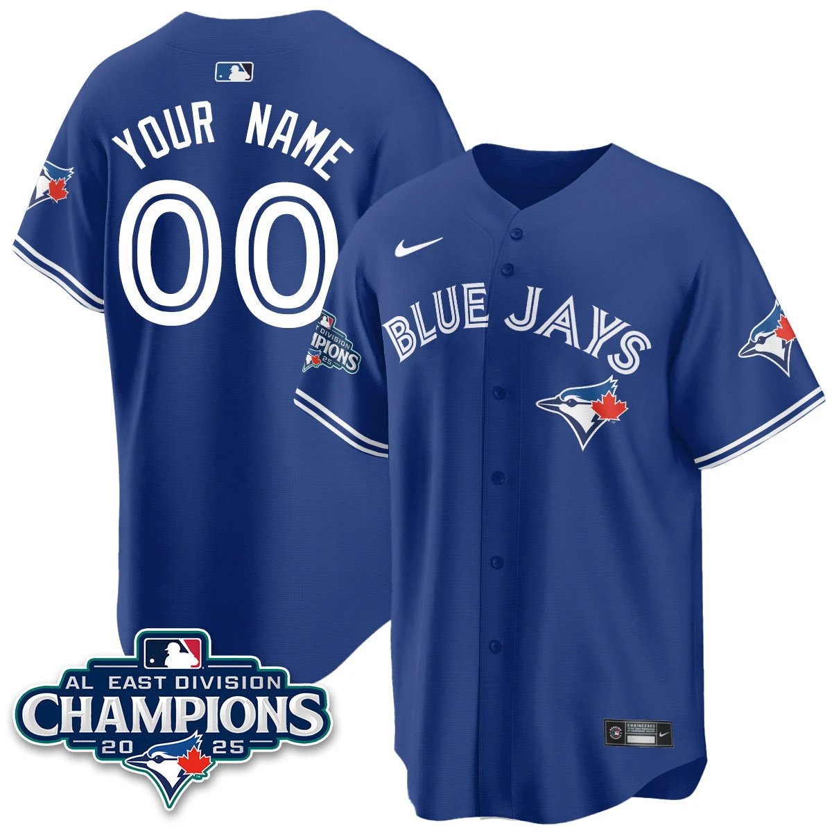 Toronto Blue Jays AL East Division Champions Jersey - All Stitched by Toronto Blue Jays