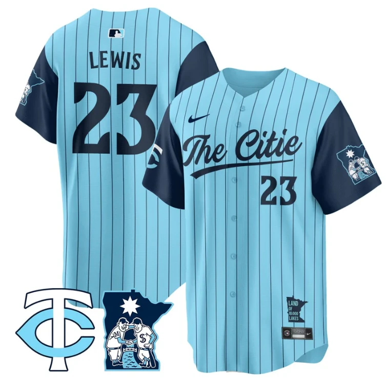 Royce Lewis Jersey #23 Minnesota Twins 2025 City Connect Concept Stitched Blue by My Store
