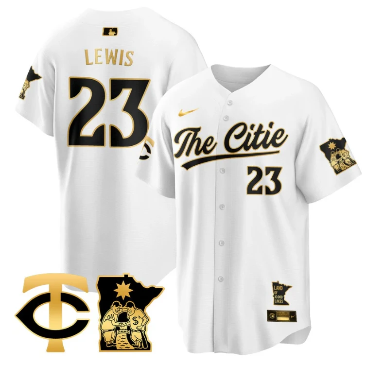 Royce Lewis Jersey #23 Minnesota Twins 2025 City Connect Concept Stitched White Gold by My Store