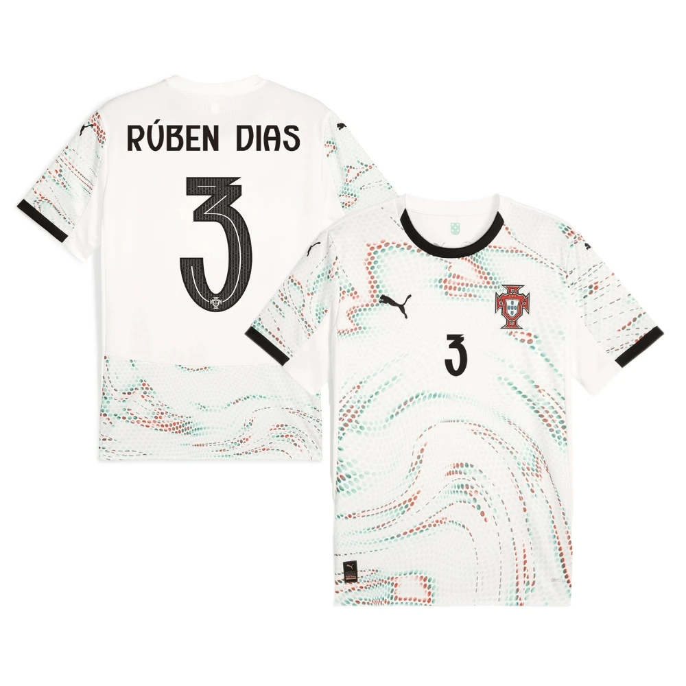 Rúben Dias 3 Portugal National Team 2025-26 Away Men Jersey – White by Soccer Jersey