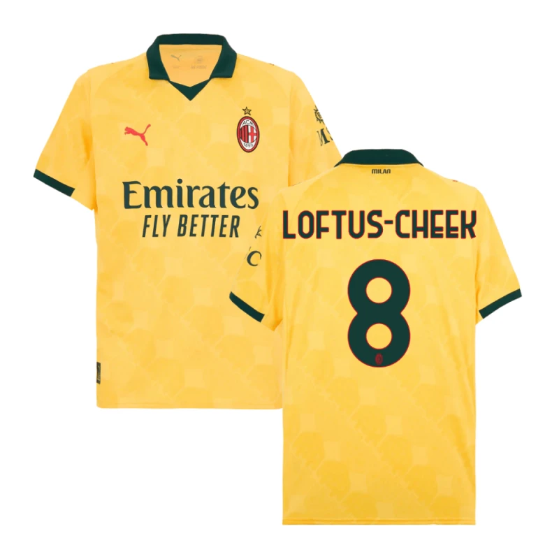 Ruben Loftus-Cheek #8 AC Milan 2025-26 Third Men Jersey – Yellow by Soccer Jersey