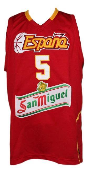 Rudy Fernandez Jersey #5 Team Spain Espana Basketball New Sewn Red by My store basketball