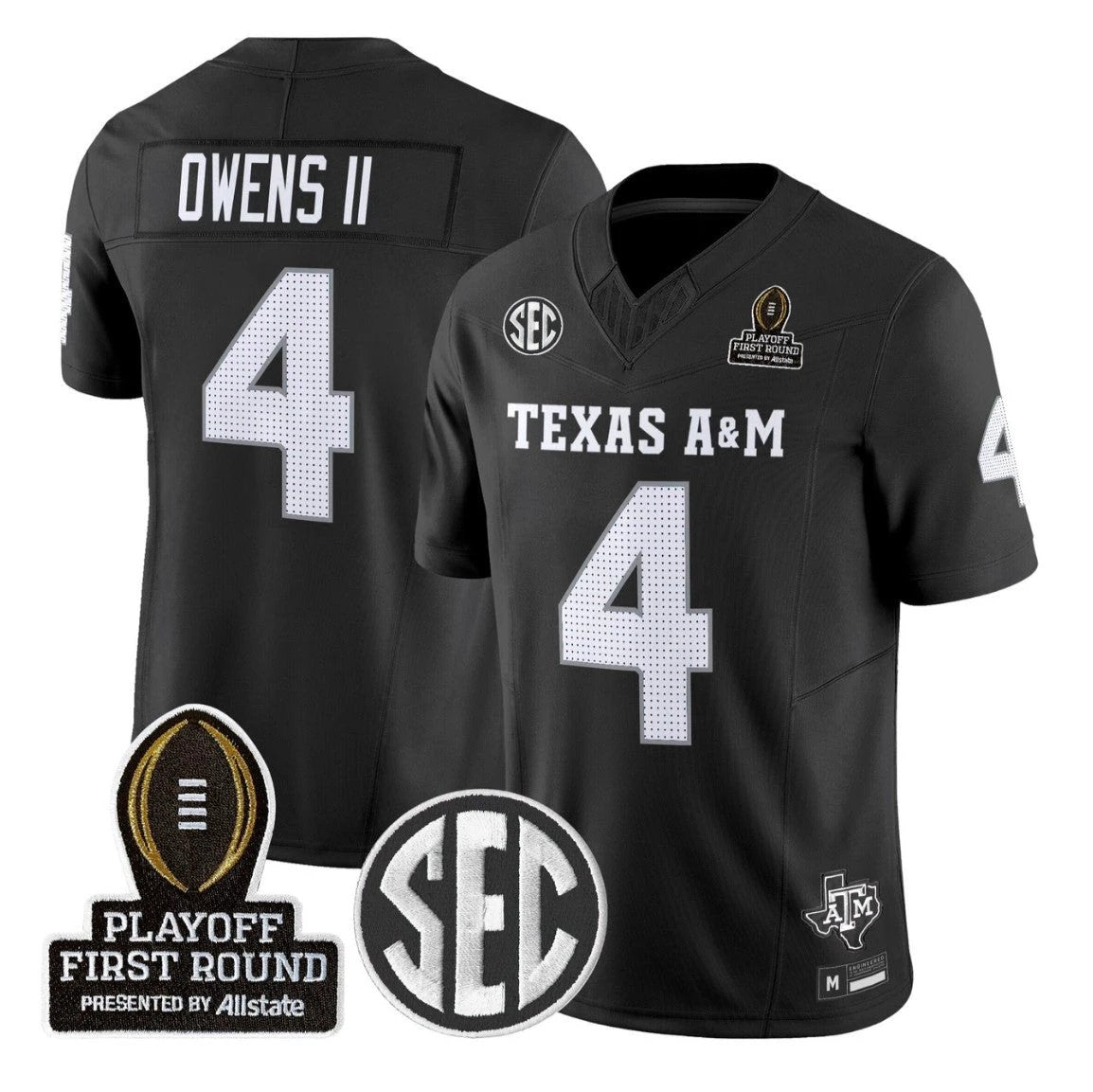 Rueben Owens II Jersey #4 Texas A&M Aggies 2025 Playoff First Round by My Store NCAA Football Jerseys