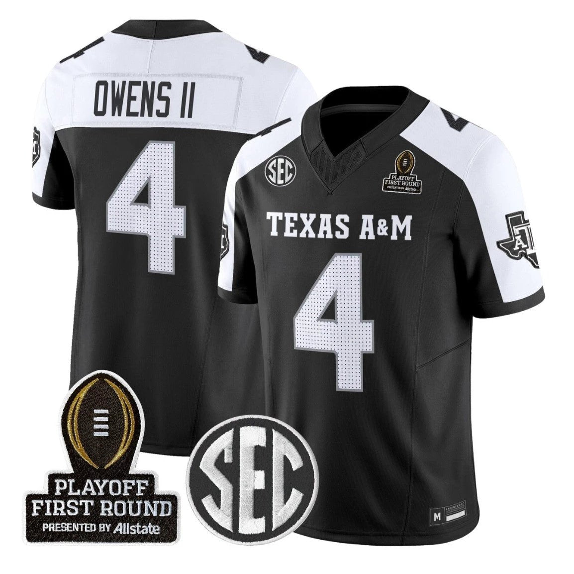 Rueben Owens II Jersey #4 Texas A&M Aggies 2025 Playoff First Round by My Store NCAA Football Jerseys