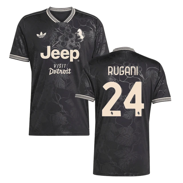 Rugani 24 Juventus 2025-26 Third Match Jersey – Black by Soccer Jersey