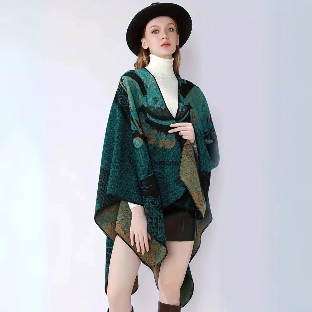 Runestone Reverie Reversible Poncho by Casa & Beyond