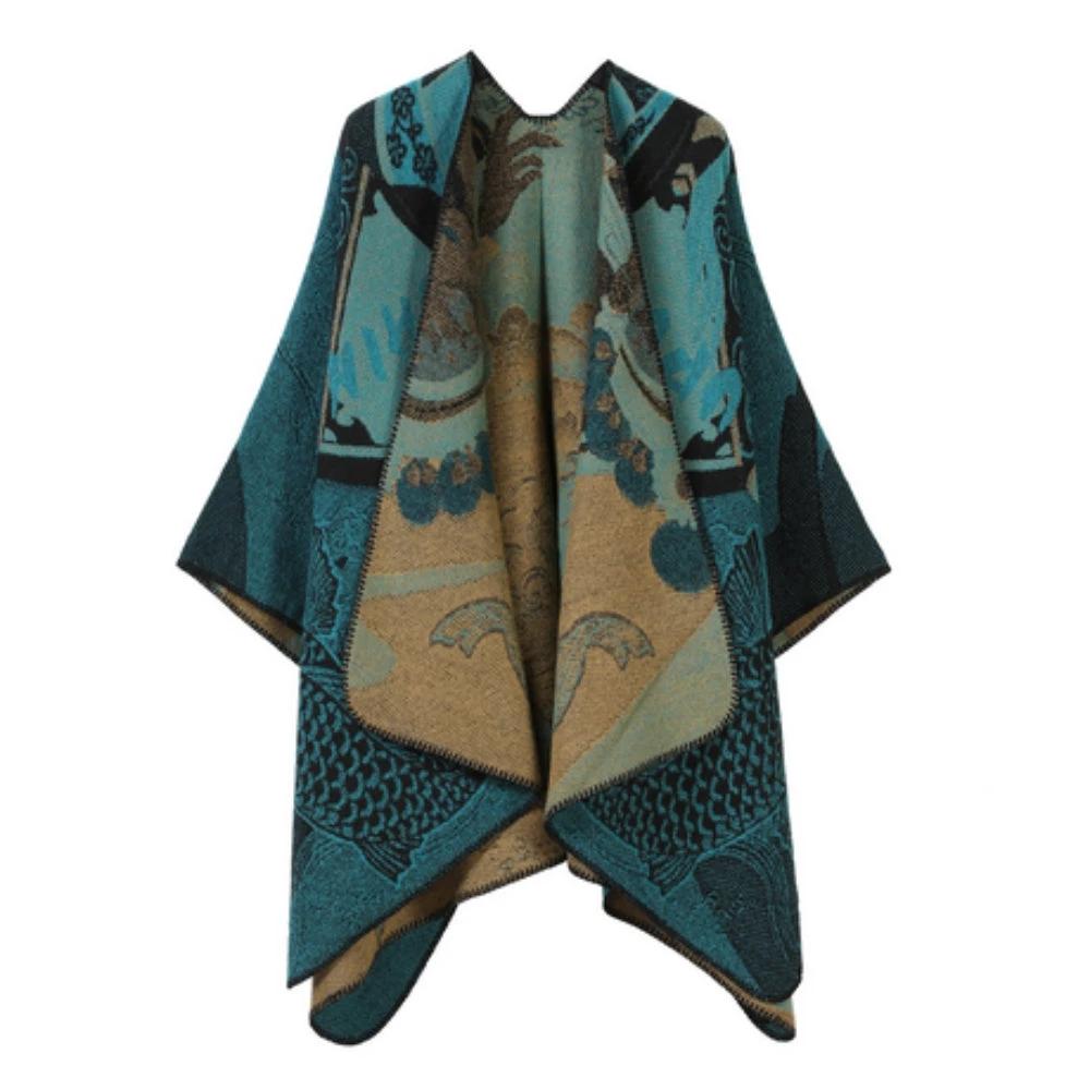 Runestone Reverie Reversible Poncho by Casa & Beyond