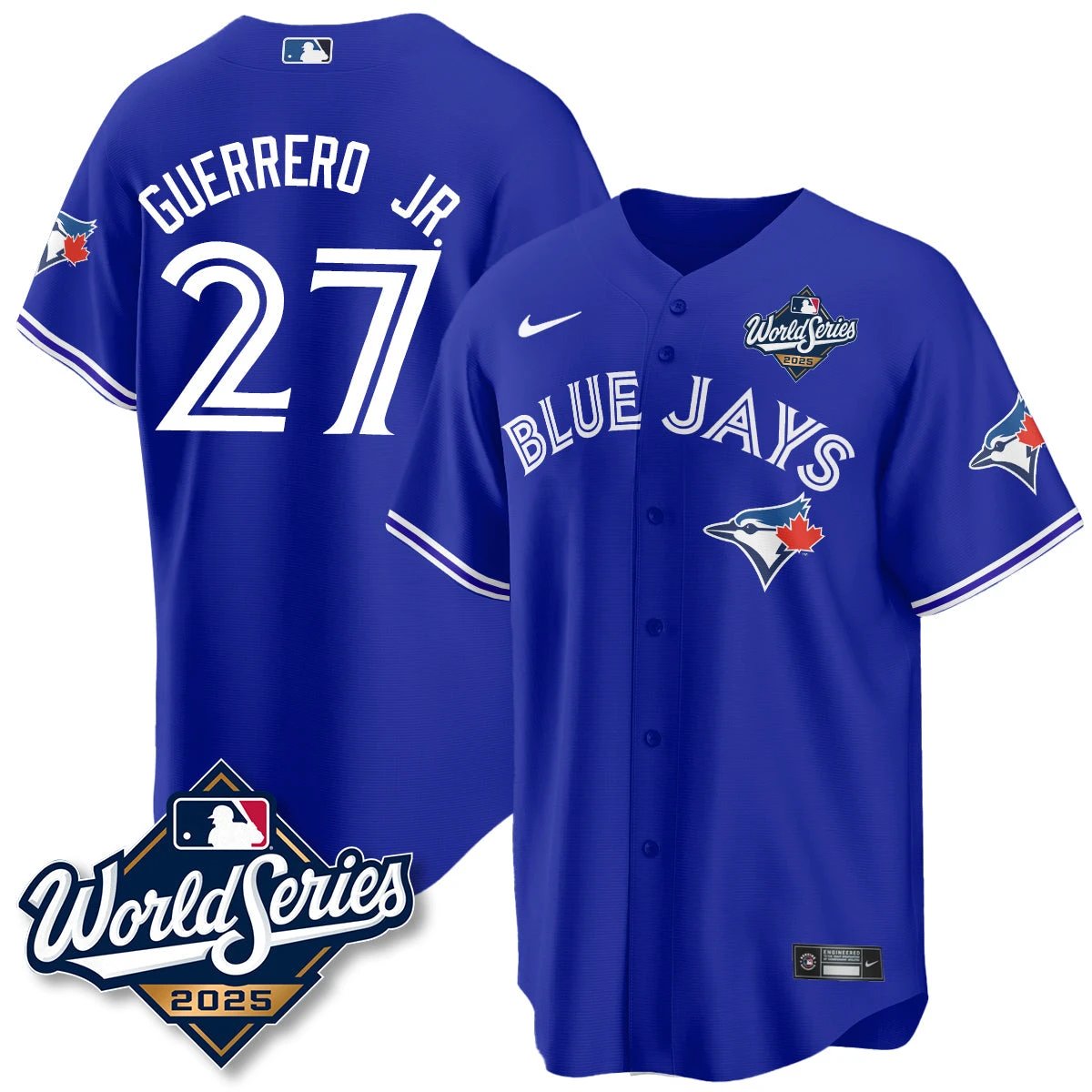 Toronto Blue Jays 2025 World Series Jersey - All Stitched by Toronto Blue Jays