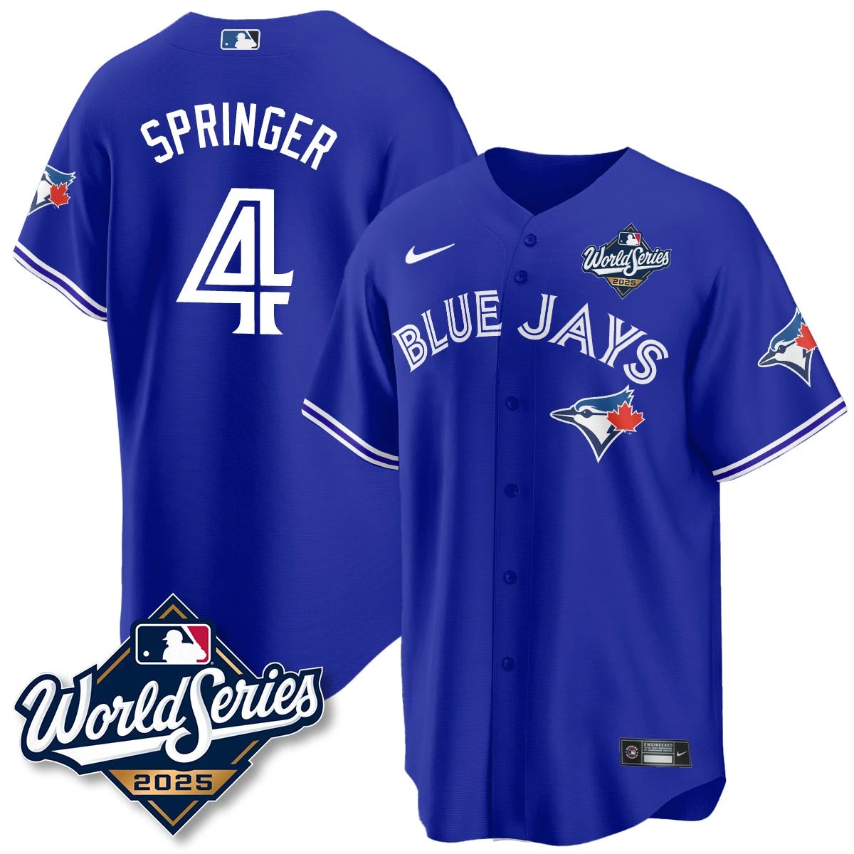 Toronto Blue Jays 2025 World Series Jersey - All Stitched by Toronto Blue Jays