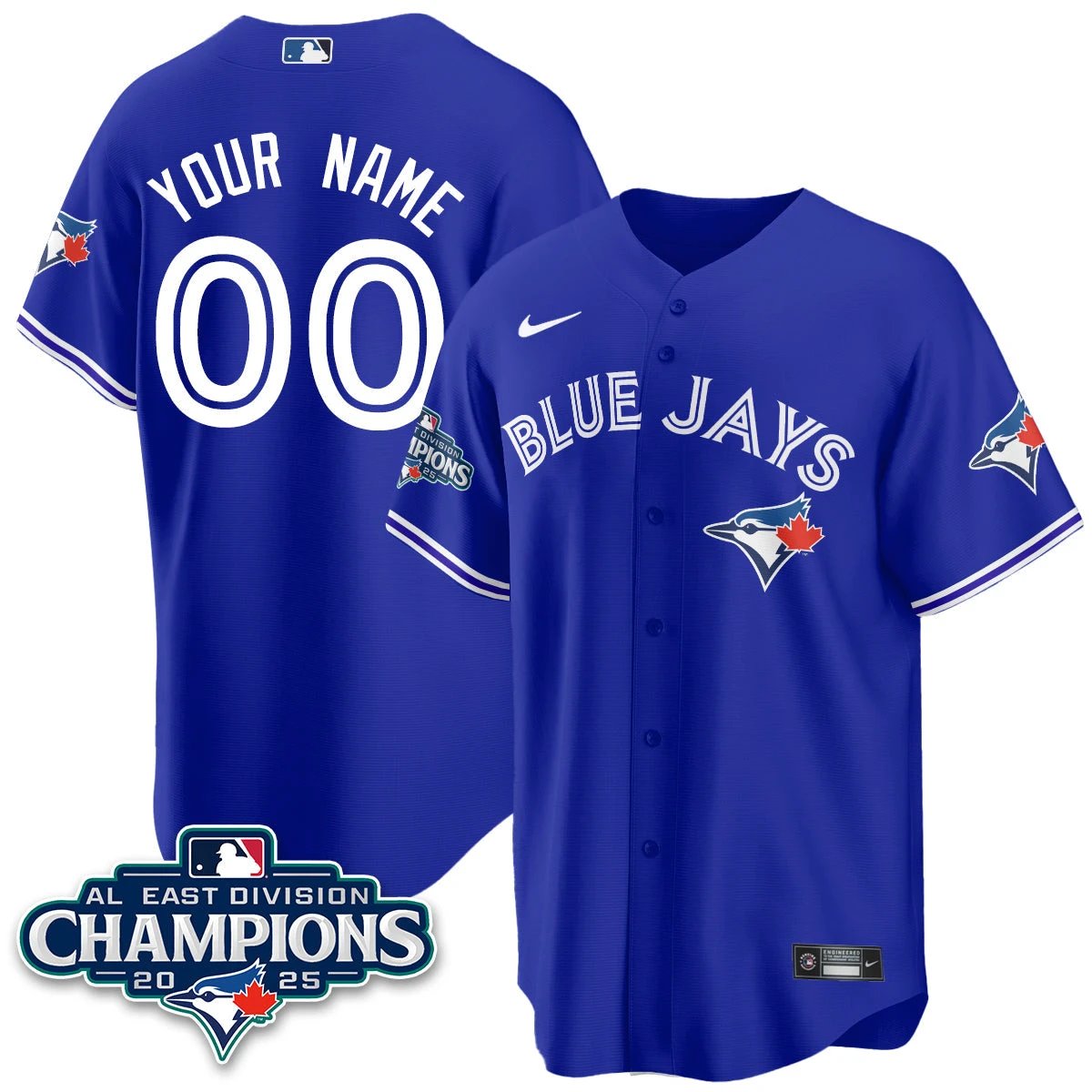 Toronto Blue Jays AL East Division Champions Custom Jersey - All Stitched by Toronto Blue Jays
